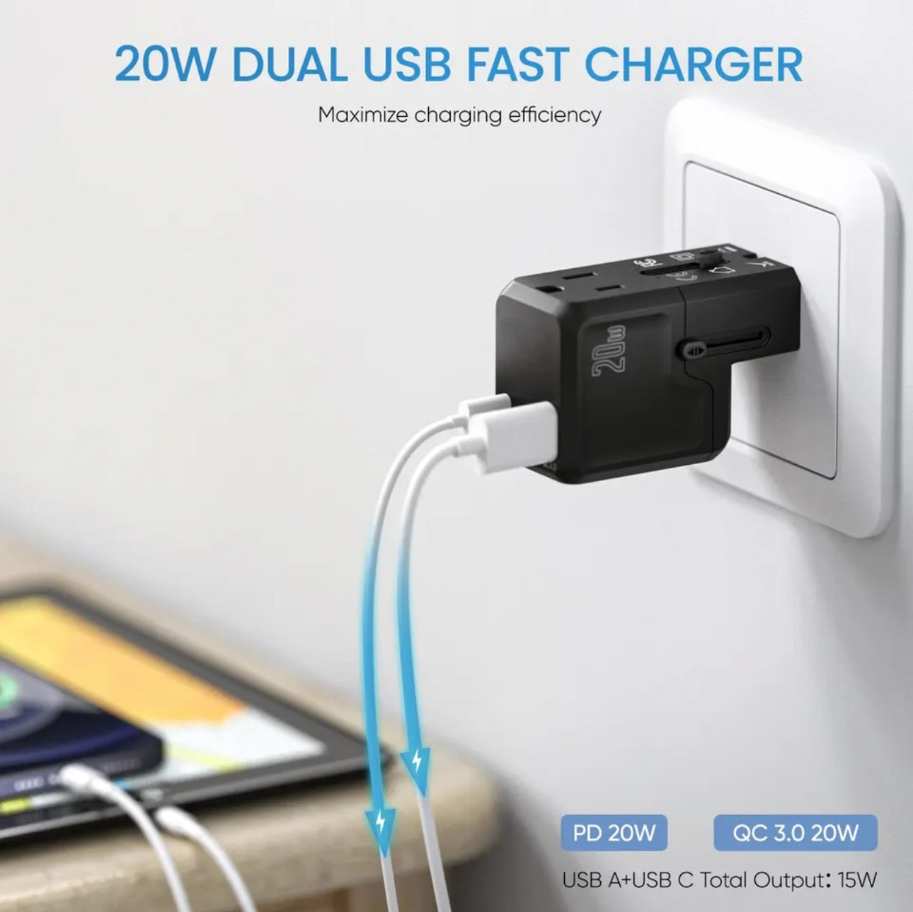 20W Multi-Plug Charger